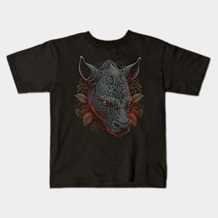 rhinoceros decorated with Javanese ornaments Kids T-Shirt